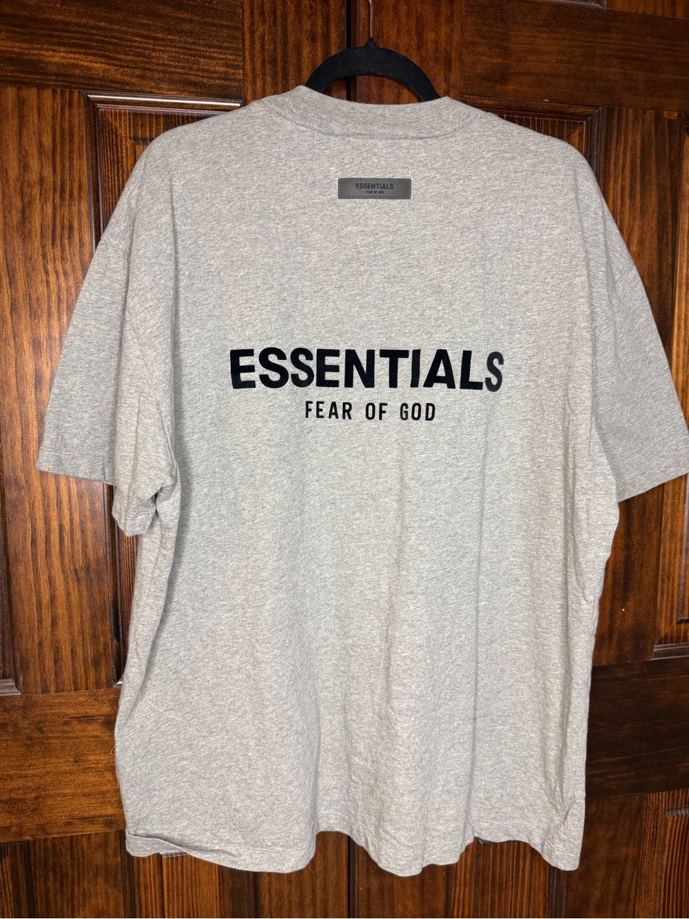 Fear of God ESSENTIALS Heather Gray Logo Short Sleeve Tee